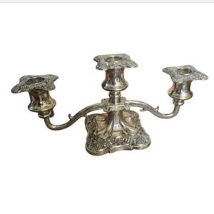 Large Heavy Silverplate Candelabra
